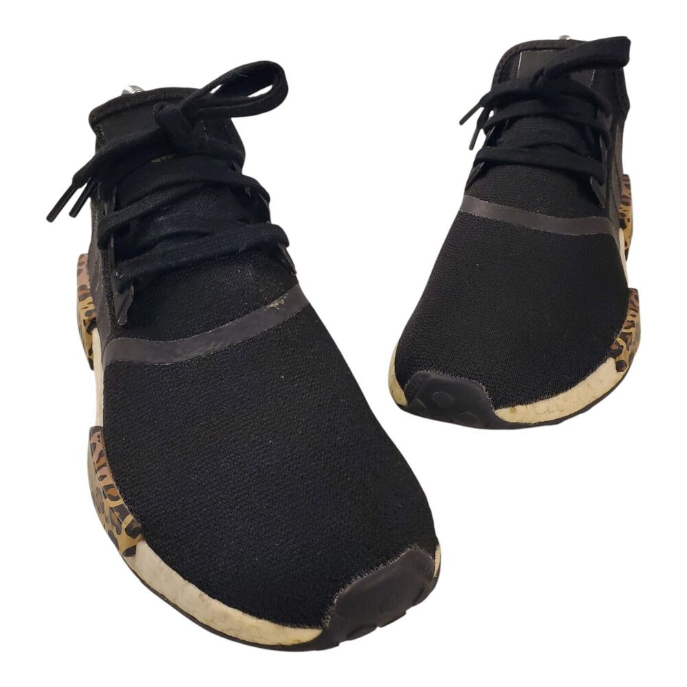 ADIDAS Shoes NMD R1 Boost Womens Size 9 BLACK LEOPARD Athletic Sneaker GX2027 - Picture 2 of 11